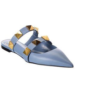 Valentino Roman Stud Leather Flat